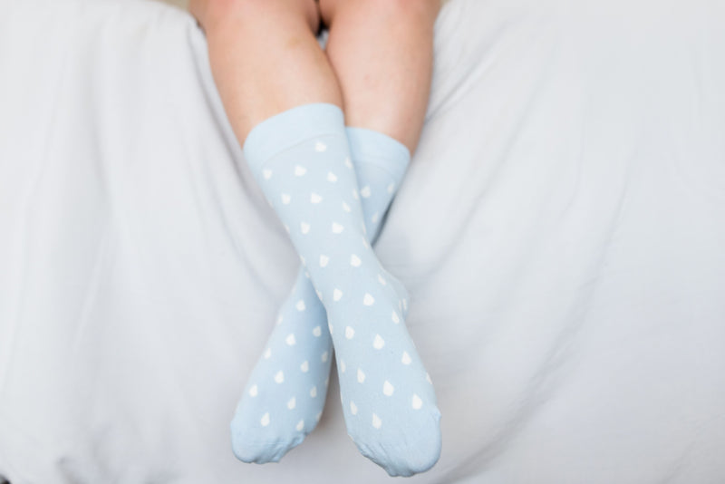 JOODE SOCKS - CHOOSE SIZE - BLUE RAINDROPS