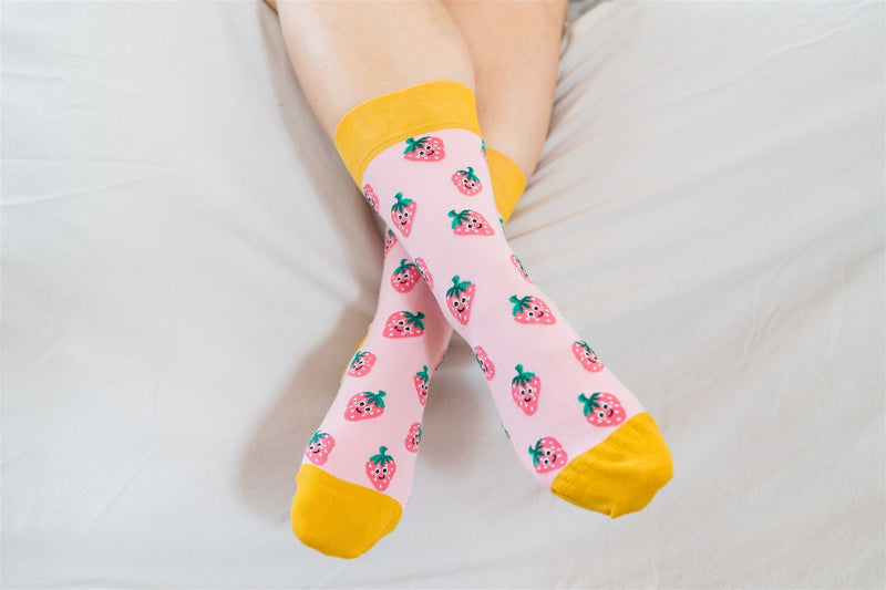 JOODE SOCKS - CHOOSE SIZE - STRAWBERRIES