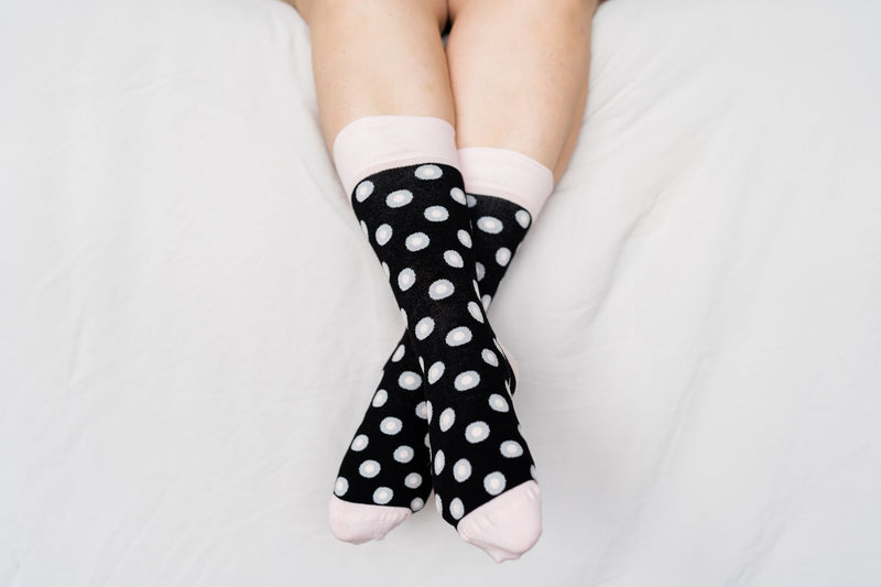 JOODE SOCKS - CHOOSE SIZE - DOUBLE PINK CIRCLES